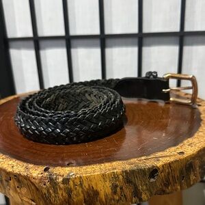 Coach Vintage Men’s  Black Braided Leather Belt 38”